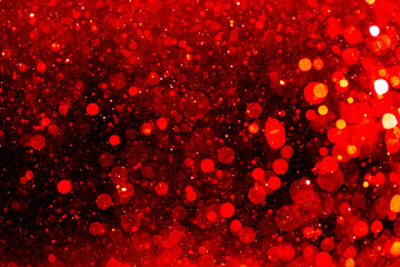 Red bokeh of light textured glitter