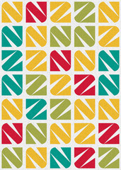 Abstract Geometric Pattern generative computational art illustration