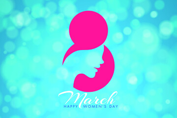 March 8th international womens day celebration background.