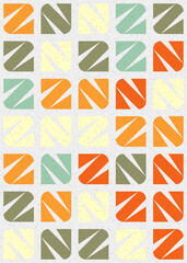 Abstract Geometric Pattern generative computational art illustration