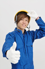 笑顔の土木作業員