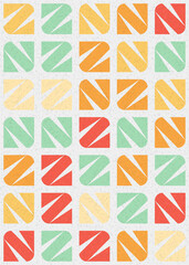 Abstract Geometric Pattern generative computational art illustration