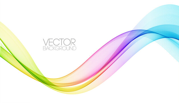 Abstract shiny color spectrum wave design element