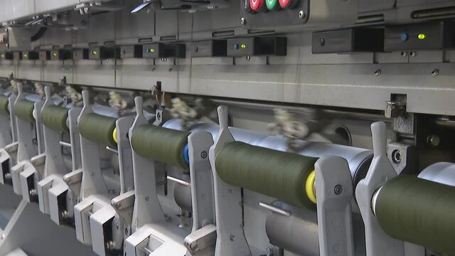 Factory for the production of textile products. Thread production.