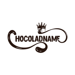 Logo for handmade chocolate lettered