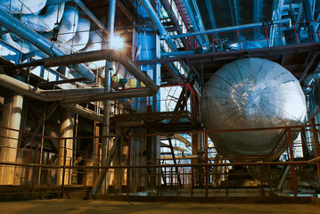 Industrial zone, Steel pipelines and equipment