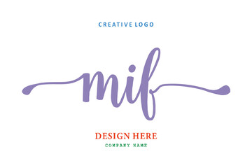 MIF lettering logo is simple, easy to understand and authoritative - obrazy, fototapety, plakaty