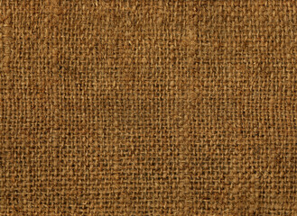 ざらざらな茶色の麻布のテクスチャ 背景素材