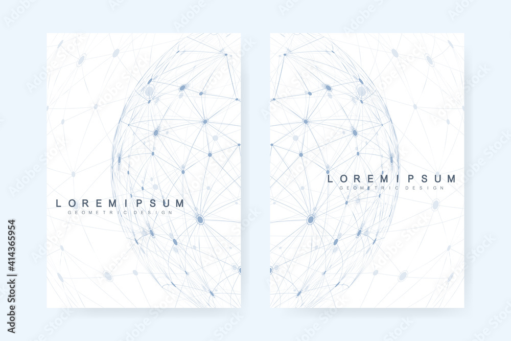 Aufkleber Global network connection background. World map point and line composition. Global business. Social networks. Business vector templates for a4 cover, brochure, flyer, booklet, magazine, annual report.
