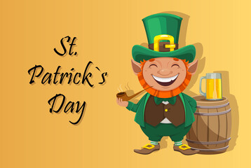 St Patrick's day. Leprechaun cartoon character