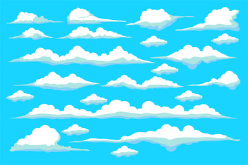 Set of clouds vector illustration