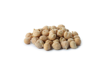 Fresh raw chickpea isolated on white background