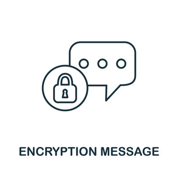 Encryption Message icon. Simple element from internet security collection. Creative Encryption Message icon for web design, templates, infographics and more