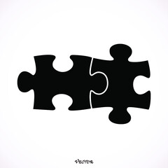 flat puzzle. Vector illustration 