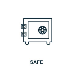 Safe icon. Simple element from jewelery collection. Creative Safe icon for web design, templates, infographics and more