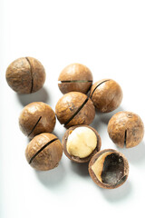 A bunch of delicious macadamia nuts