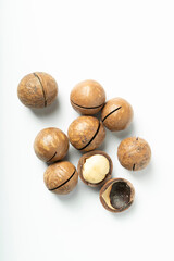 A bunch of delicious macadamia nuts
