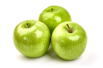 Granny smith apples, isolated on white background