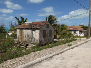 Fototapeta na wymiar houses on Current Island in the month of February, Bahamas