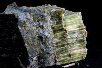 asbestos fibers mineral sample