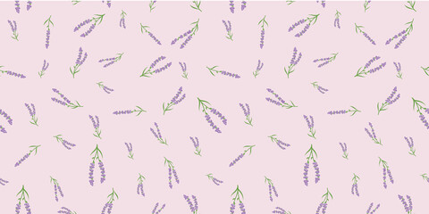 Lavender seamless repeat pattern background.