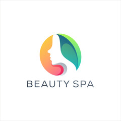 beauty spa gradient logo design