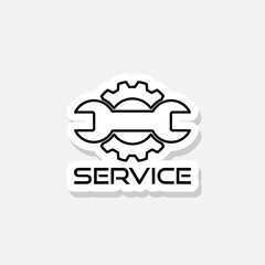 Service tools sticker icon