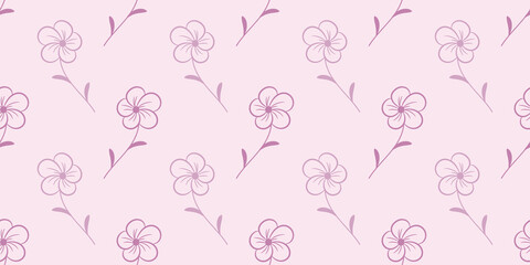 Floral seamless repeat pattern background.