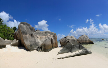 Strand Anse Source d'Argent, Traumstrand, Insel La Digue, Seychellen, Afrika