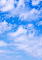 White clouds in blue sky