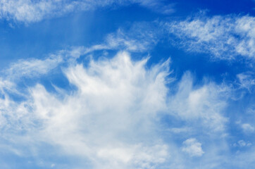 White clouds in blue sky