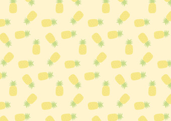 パイナップル柄の背景イラスト