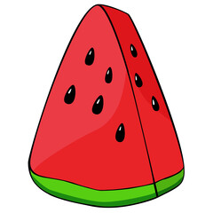 watermelon vector illustration isolated on white background.
