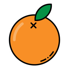 Orange Fruit Icon.