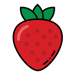 Strawberry Fruit Icon.