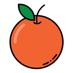 Orange Fruit Icon.