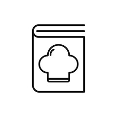 Recipe book icon. Recipe book flat design symbol. Flat design