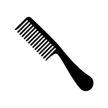 recommend clip art: Hair combs vector icon. Hairbrush silhouette isolated on white background.