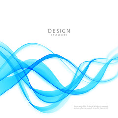 Abstract vector background wave Blue flow wave