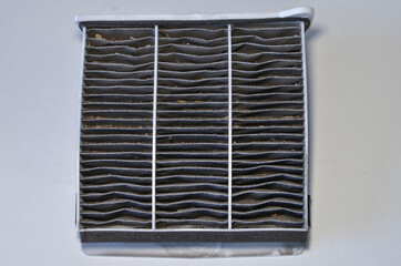 Dirty used car carbon cabin filter 