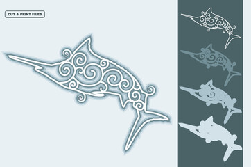 Fish Vector SVG 3D Layered, Eps 10