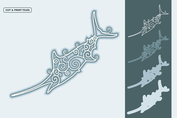 Fish Vector SVG 3D Layered, Eps 10