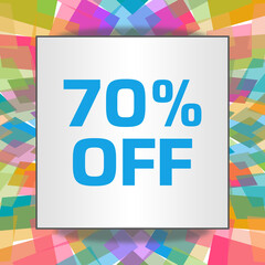 Discount Seventy Percent Off Colorful Squares Rounded Texture Square Box Text 