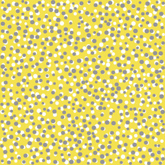 Apstract Yellow Seamless Pattern with Dots