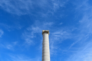 Four stone columns in Barcelona.