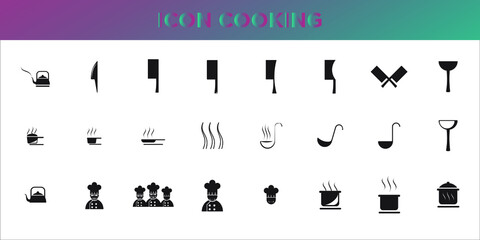 Set Icon of  cooking, vector graphic  good for template