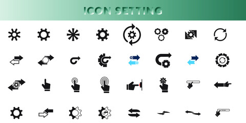 Set Icon of  Setting, vector graphic  good for template