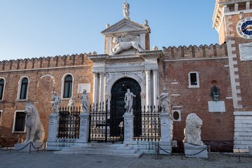 Fototapeta premium Historical building on the water in Venice