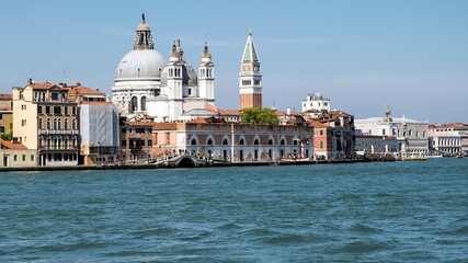 Historical building on the water in Venice