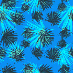 Seamless pattern with Tropical flowers and leaves design. Stylish trendy fashion floral pattern